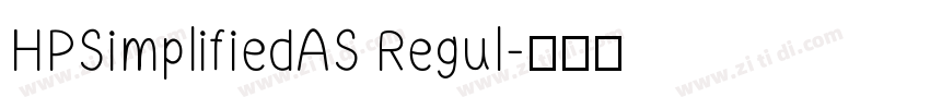 HPSimplifiedAS Regul字体转换